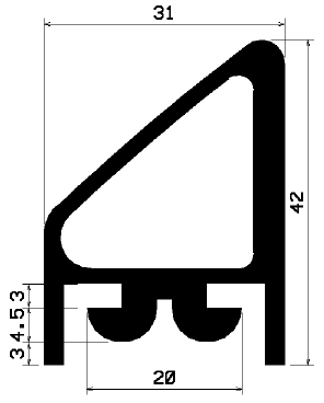 RT 0275 - EPDM-Kautschukprofile - Rolltor- und Fingerschutzprofile