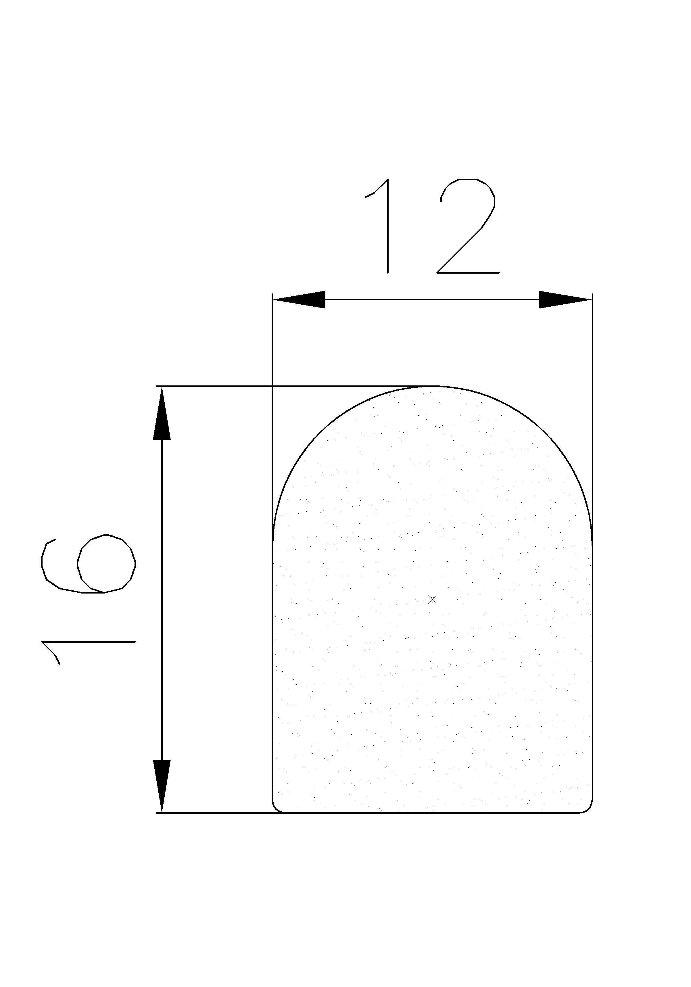 12260403KG - EPDM sponge profiles - Semi-circle, D-profiles