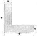 MZS 25163 - szivacs gumi profilok - Szögalakú profil / L-profil