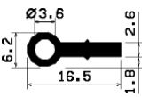 FN 1354 - EPDM-Gummi-Profile - Fahnenprofile bzw. P-Profile