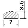 MZS 25170 - EPDM gumiprofilok - Félkör alakú, D-profilok MZS 25170 - EPDM gumiprofilok - Félkör alakú, D-profilok