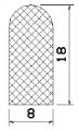 1B= 50 m MZS 25263 - gumi és szilikon profilok - 100 méter alatt - Félkör alakú, D-profilok