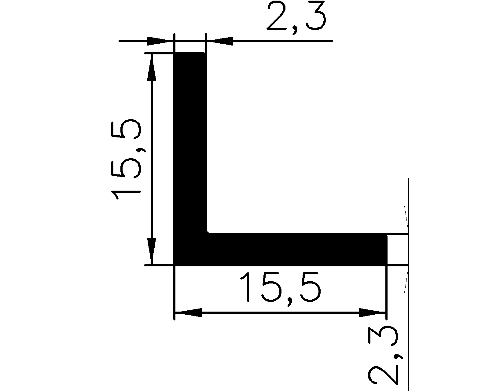 13110370KG - rubber profiles - Angle shape profiles
