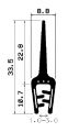 SD-0087 - coextrudált fémbetéttel - Élvédő profilok