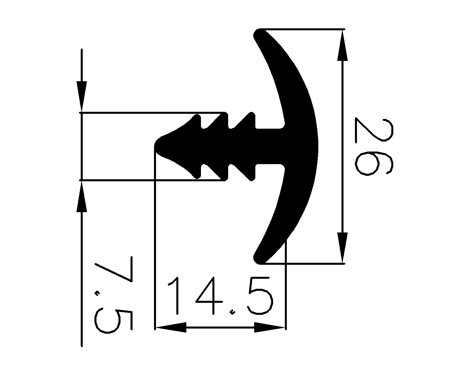 13530160KG - silicone rubber profiles - Cover and T-profiles 13530160KG - silicone rubber profiles - Cover and T-profiles