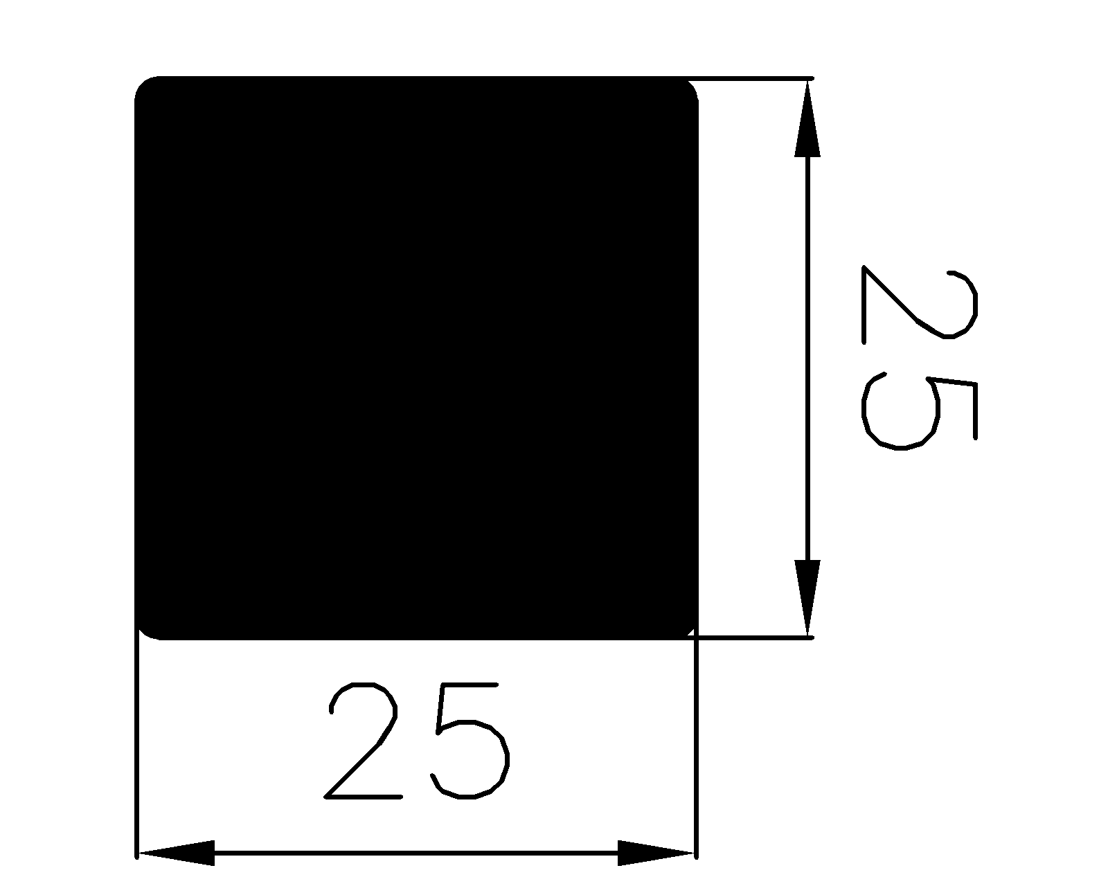 13860350KG - rubber profiles - Square profiles