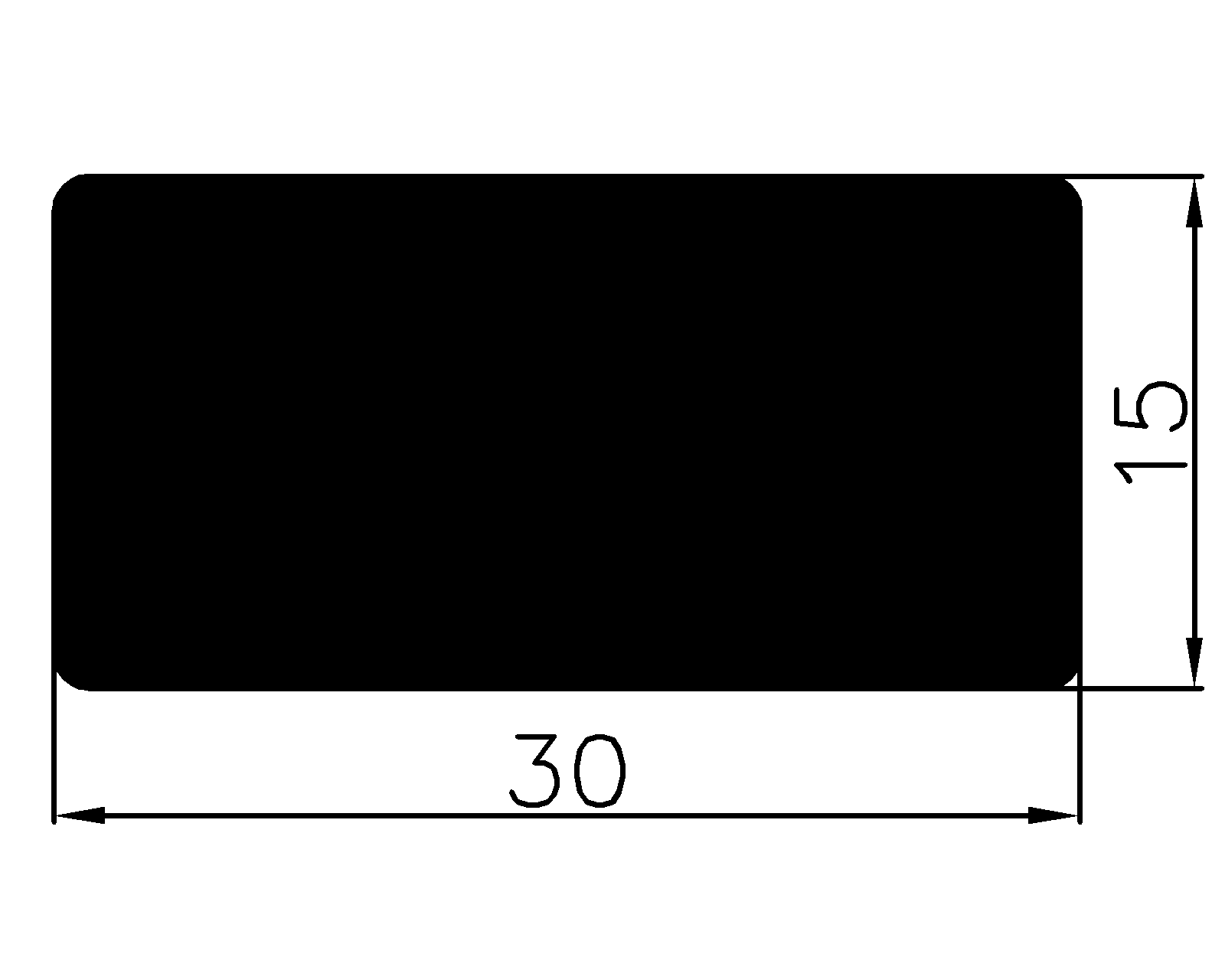 13870350KG - gumiprofilok - Négyszögalakú profilok