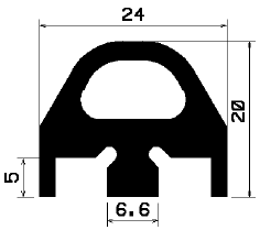 RT 1368 - EPDM rubber profiles - Sliding door – finger-guard profiles