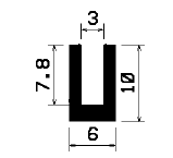 TU1- 0070 - gumiprofilok - U alakú profilok