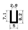 TU1- 0620 - rubber profiles - U shape profiles