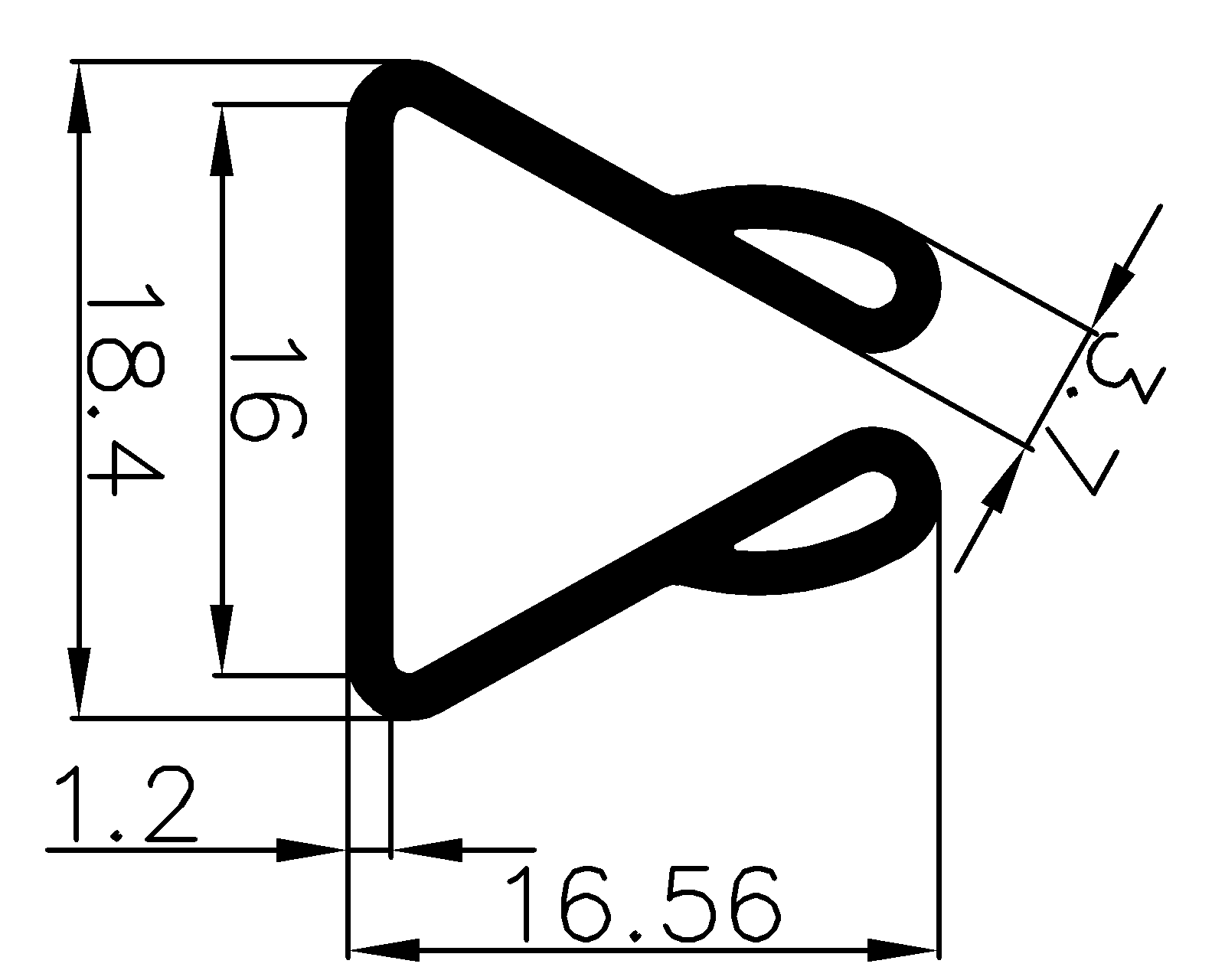 15570370KG - EPDM-Gummi -Profile - U-Profile