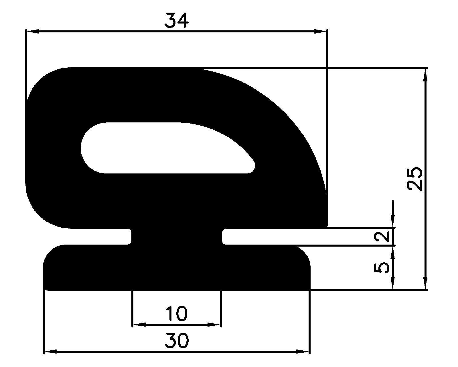 15740360KG - EPDM-Kautschukprofile - Rolltor- und Fingerschutzprofile