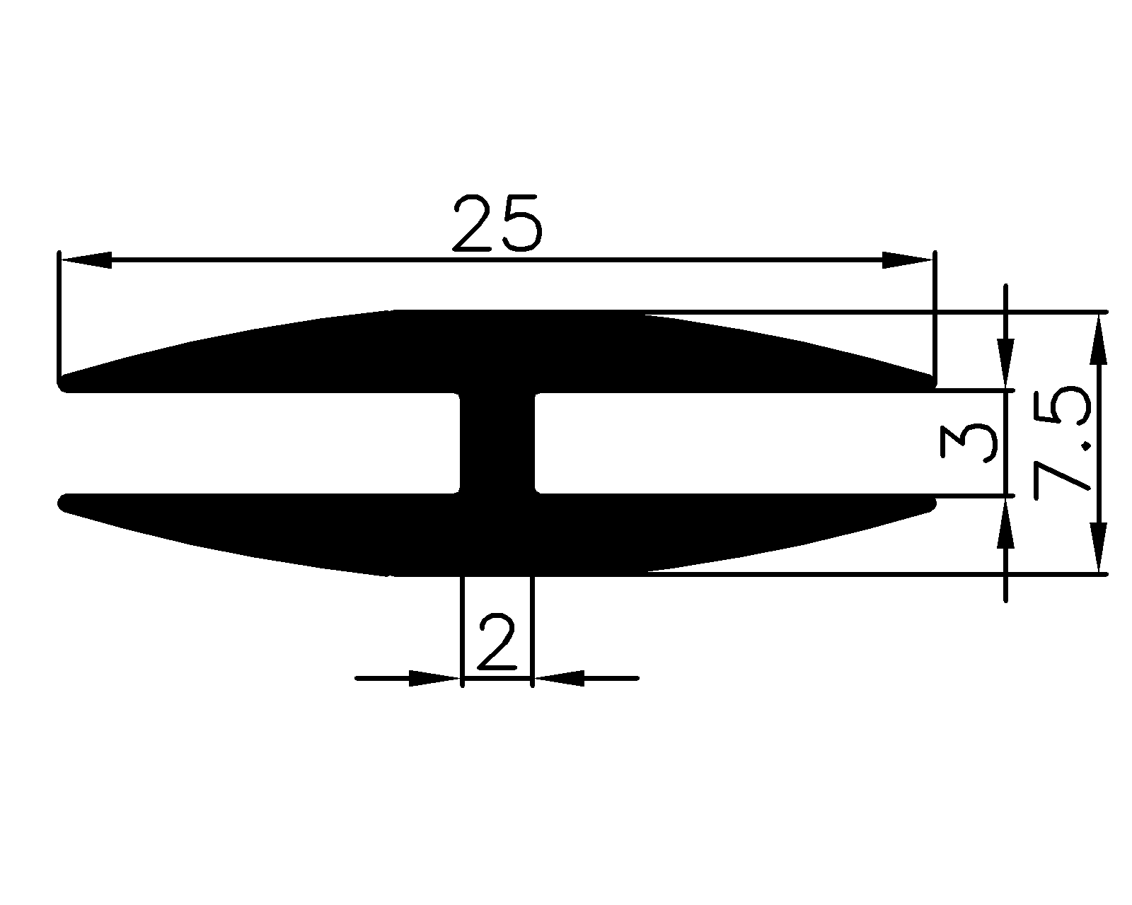 16840370KG - EPDM gumiprofilok - H alakú profilok