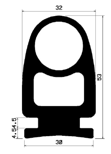 17180370KG - EPDM rubber profiles - Sliding door – finger-guard profiles