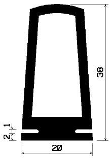 RT 0411 - EPDM gumiprofilok - Gördülő ajtó - ujjvédő profilok