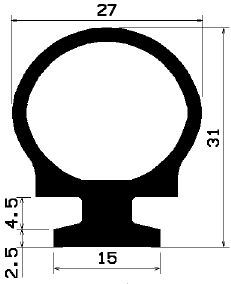 RT 0424 - EPDM rubber profiles - Sliding door – finger-guard profiles
