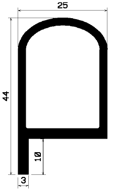 RT 0509 - EPDM gumiprofilok - Gördülő ajtó - ujjvédő profilok RT 0509 - EPDM gumiprofilok - Gördülő ajtó - ujjvédő profilok