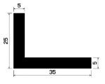 Wi 1186 1B=25 m - gumi profilok - Szögalakú profil / L-profil
