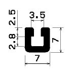 TU1- 0111 - gumiprofilok - U alakú profilok