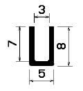 TU1- 0116 - gumiprofilok - U alakú profilok