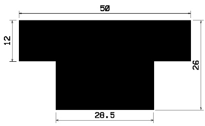 T 1389 - szilikon gumiprofilok - Takaró és 'T' alakú profilok