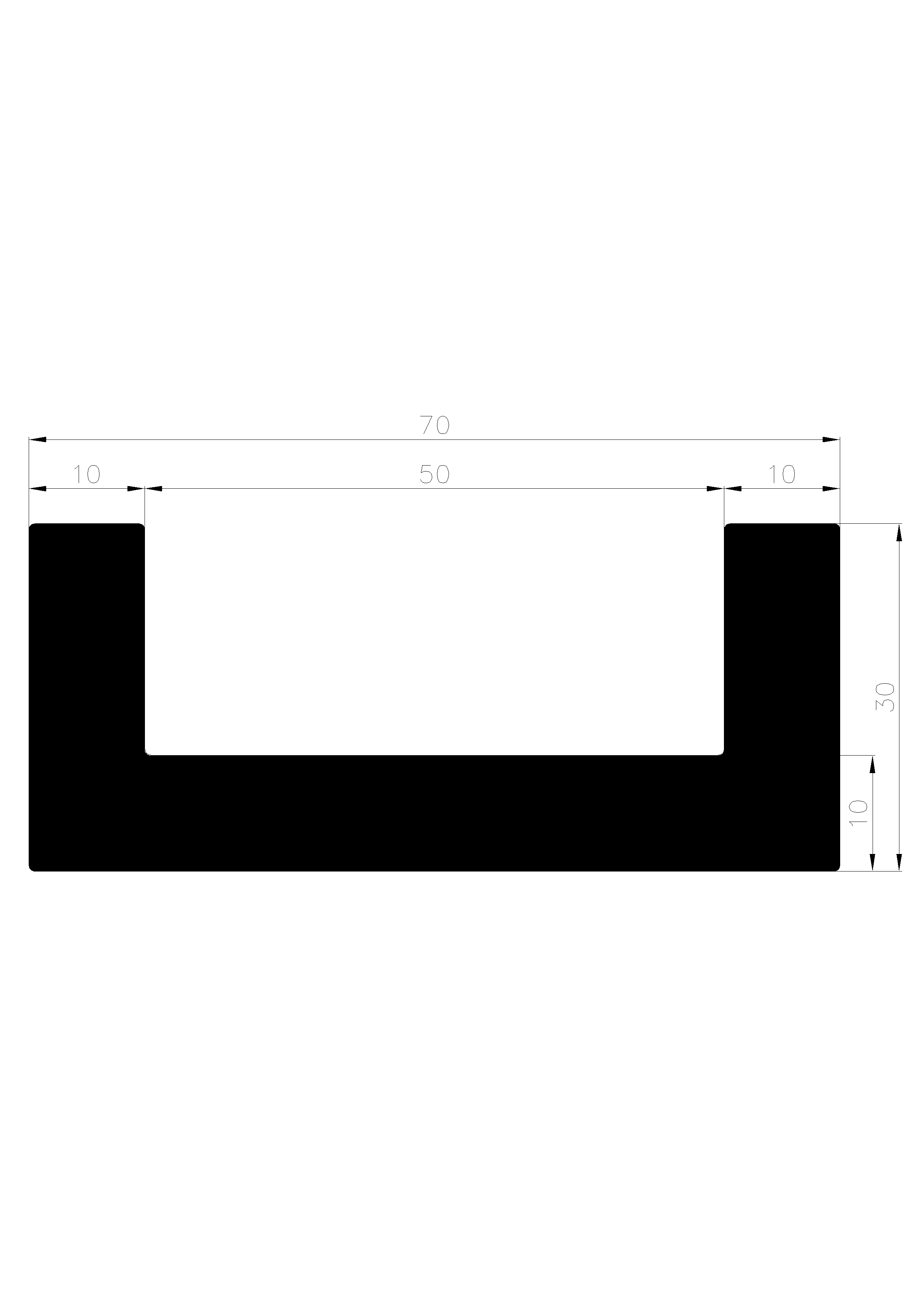 18750365KG - rubber profiles - U shape profiles