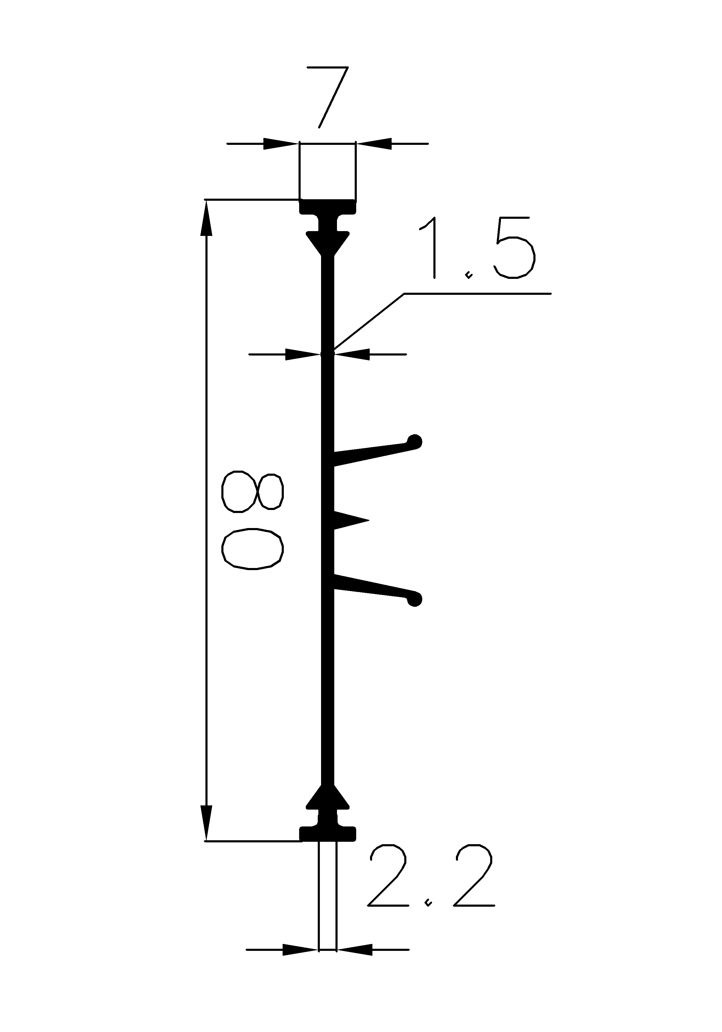 1980370KG - EPDM rubber profiles - Sliding door – finger-guard profiles