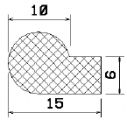 MZS 25450 - szivacs gumiprofilok - Lobogó vagy 'P' alakú profilok