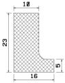 MZS 25193 - szivacs gumi profilok - Szögalakú profil / L-profil
