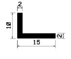 Wi 0688 1B= 50 m - gumi profilok - Szögalakú profil / L-profil