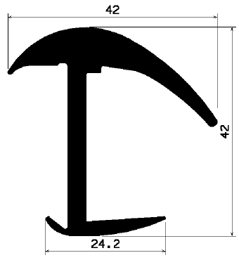 FA 0740 - gumiprofilok - Takaró és 'T' alakú profilok