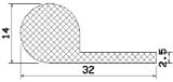 MZS 25208 - EPDM gumiprofilok - Lobogó vagy 'P' alakú profilok