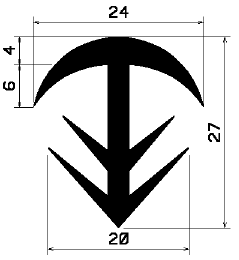 FA 0748 - gumiprofilok - Takaró és 'T' alakú profilok