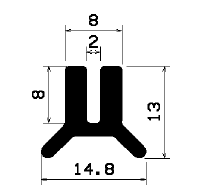 TU1- 1396 - szilikon gumiprofilok - U alakú profilok