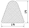 MZS 25633 - EPDM szivacs gumiprofilok - Félkör alakú, D-profilok