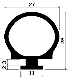 RT 0309 - EPDM rubber profiles - Sliding door – finger-guard profiles