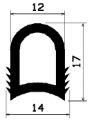 HR 1308 Sl - szilikon gumiprofilok - Félkör alakú, D-profilok
