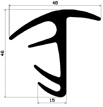 FA 0271 - gumiprofilok - Takaró és 'T' alakú profilok