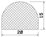 MZS 25356 - EPDM szivacs gumiprofilok - Félkör alakú, D-profilok