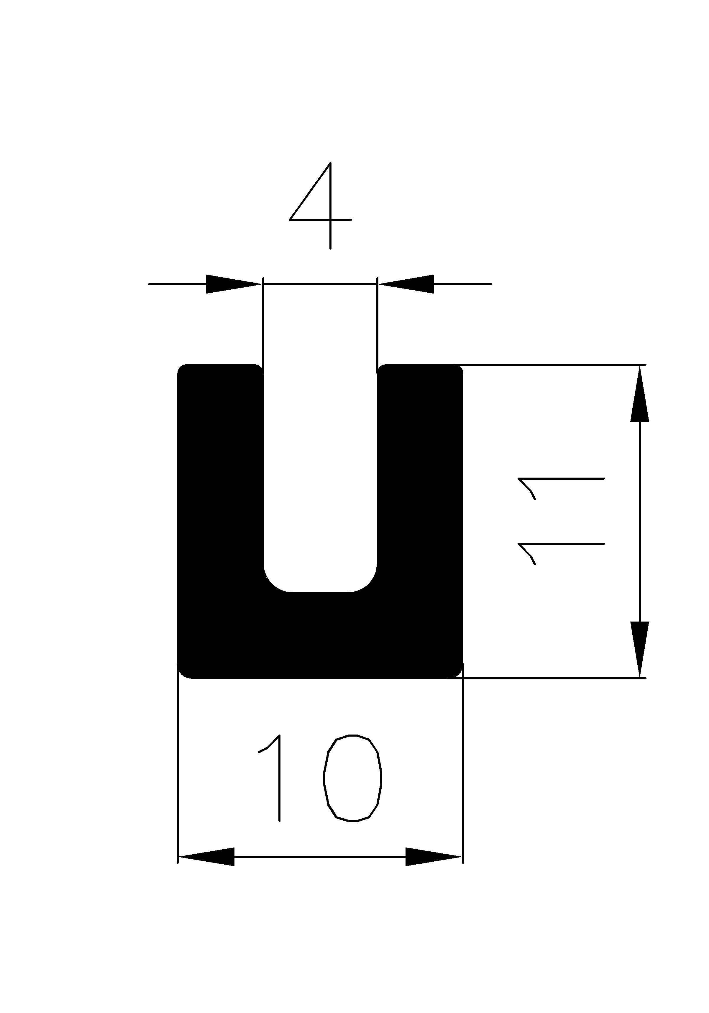 2630160KG - Silikon Profile - U-Profile