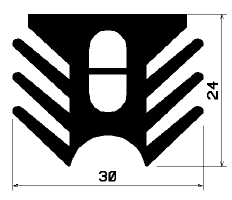 FA 0398 - gumiprofilok - Takaró és 'T' alakú profilok