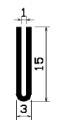 - TU1- 0843 1B= 500 m - gumiprofilok - U alakú profilok