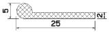 MZS 25224 - szivacs gumiprofilok - Lobogó vagy 'P' alakú profilok