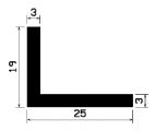 Wi 0691 1B=50 m - gumi profilok - 100 méter alatt - Szögalakú profil / L-profil