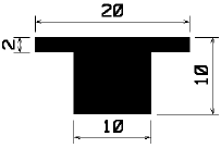 T 0855 - gumiprofilok - Takaró és 'T' alakú profilok