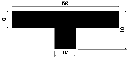 T 0864 - gumiprofilok - Takaró és 'T' alakú profilok