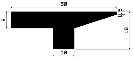 T 0863 - gumiprofilok - Takaró és 'T' alakú profilok