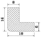 MZS 25244 - szivacs gumi profilok - Szögalakú profil / L-profil
