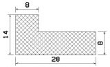 MZS 25259 - szivacs gumi profilok - Szögalakú profil / L-profil