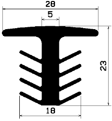 FA 0904/2 - gumiprofilok - Takaró és 'T' alakú profilok